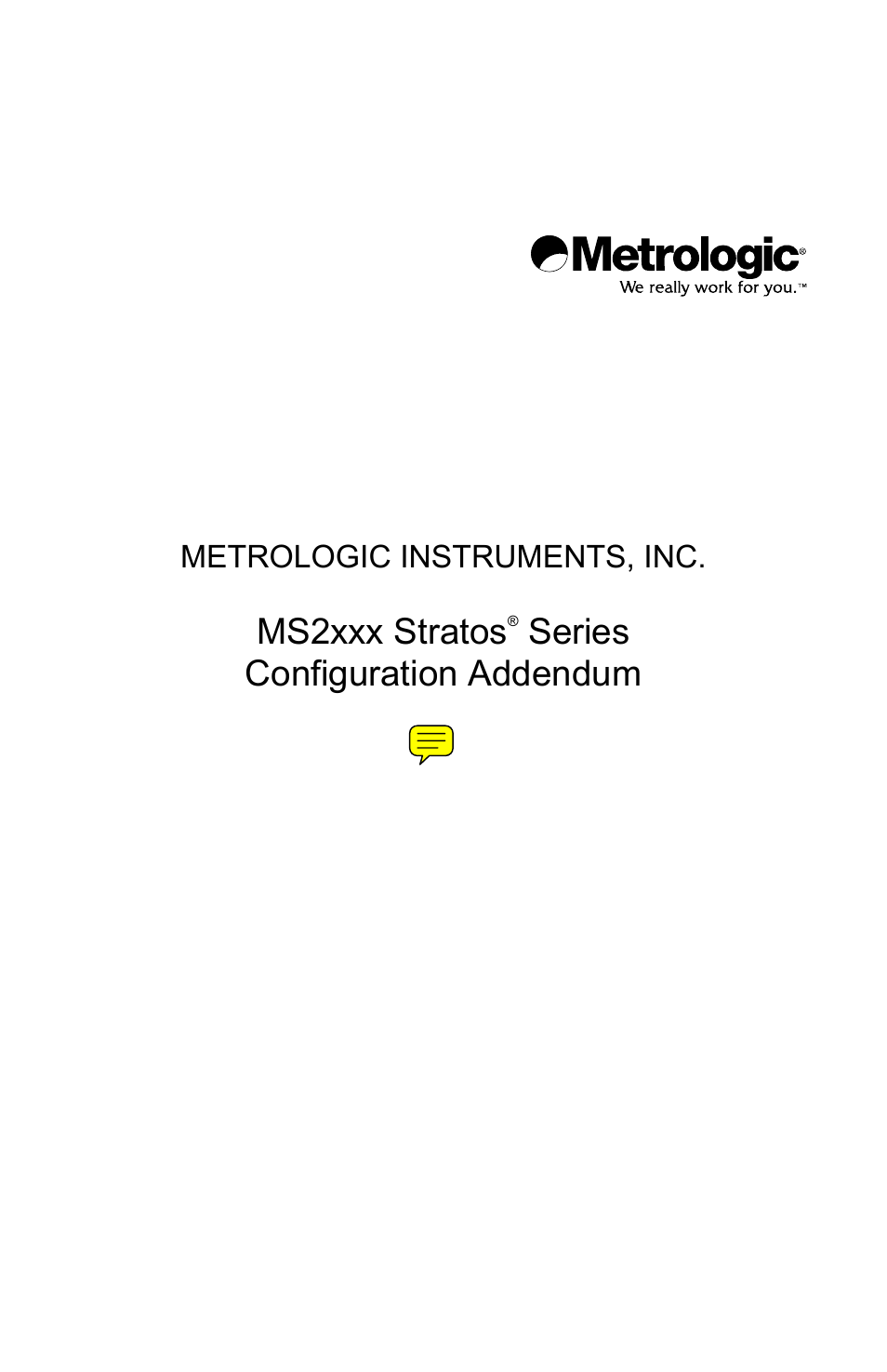 Metrologic Instruments Stratos MS2xxx Series User Manual | 88 pages