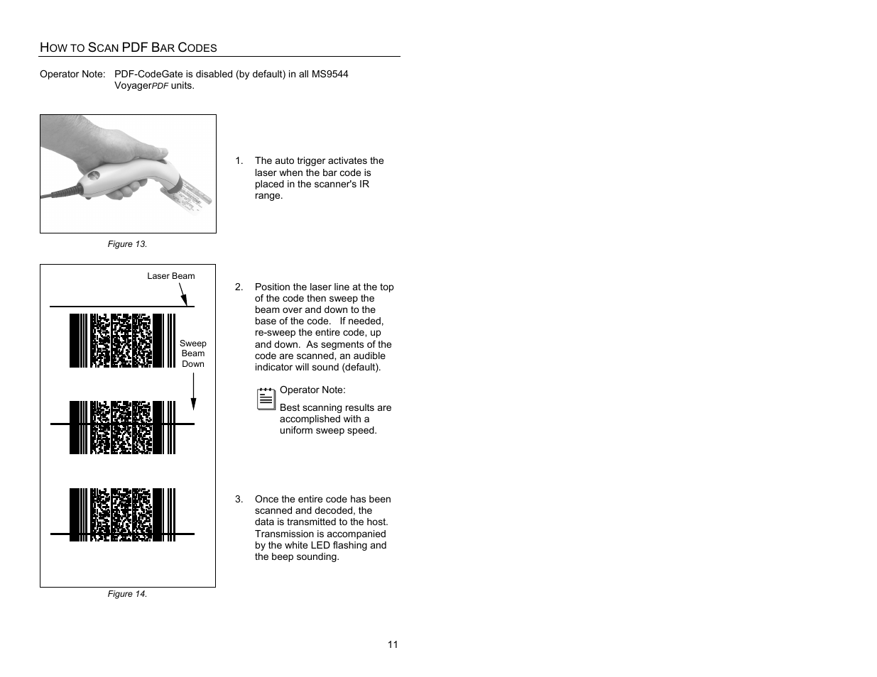 How to scan pdf bar codes | Metrologic Instruments MS9524 User Manual | Page 15 / 56