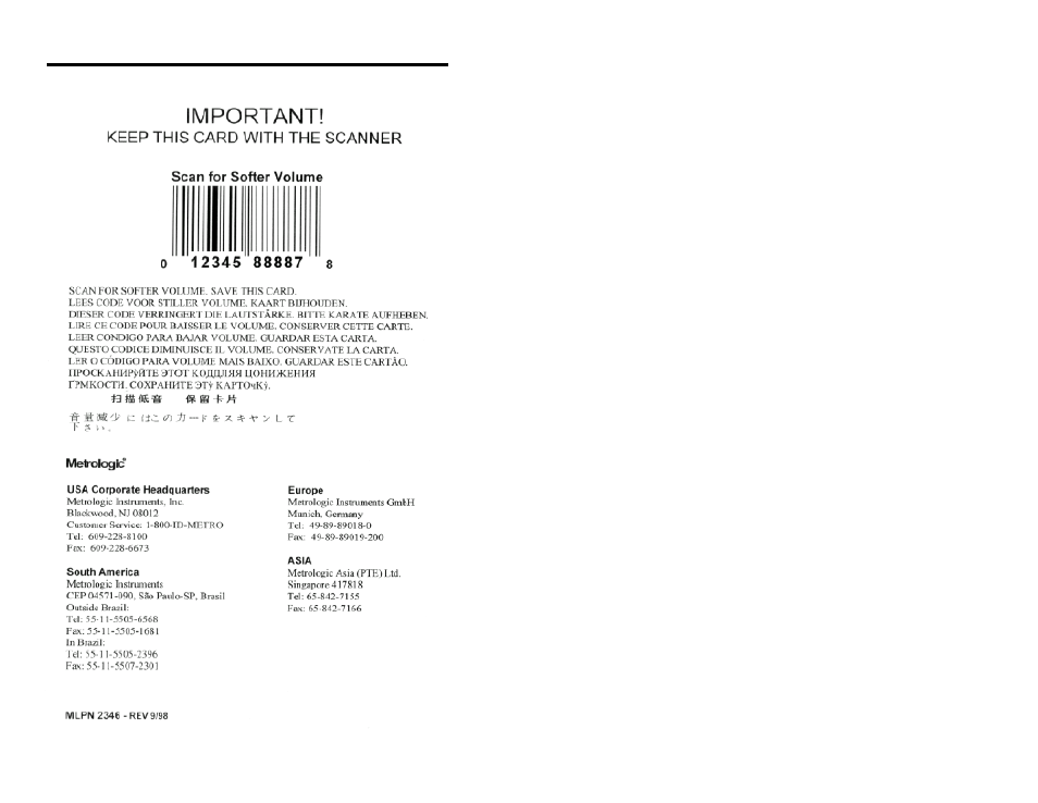 Metrologic Instruments MS700i User Manual | Page 56 / 60