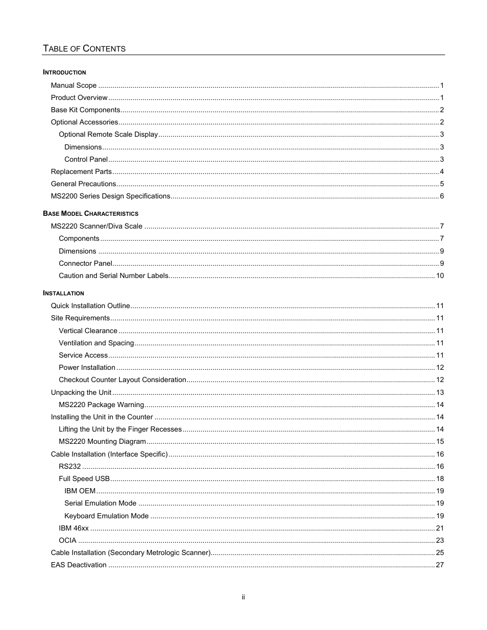 Metrologic Instruments StratosS MS2220 User Manual | Page 3 / 86