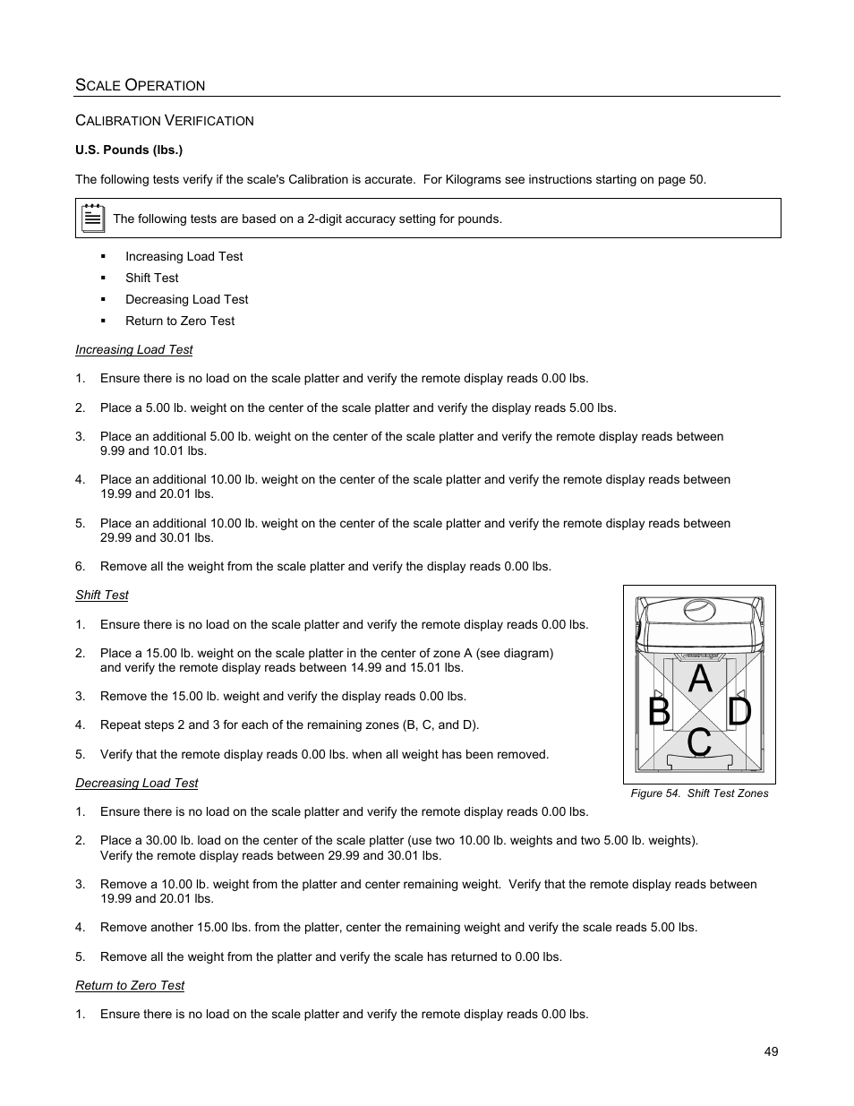 Calibration verification, U.s. pounds (lbs.) | Metrologic Instruments StratosS MS2220 User Manual | Page 55 / 86