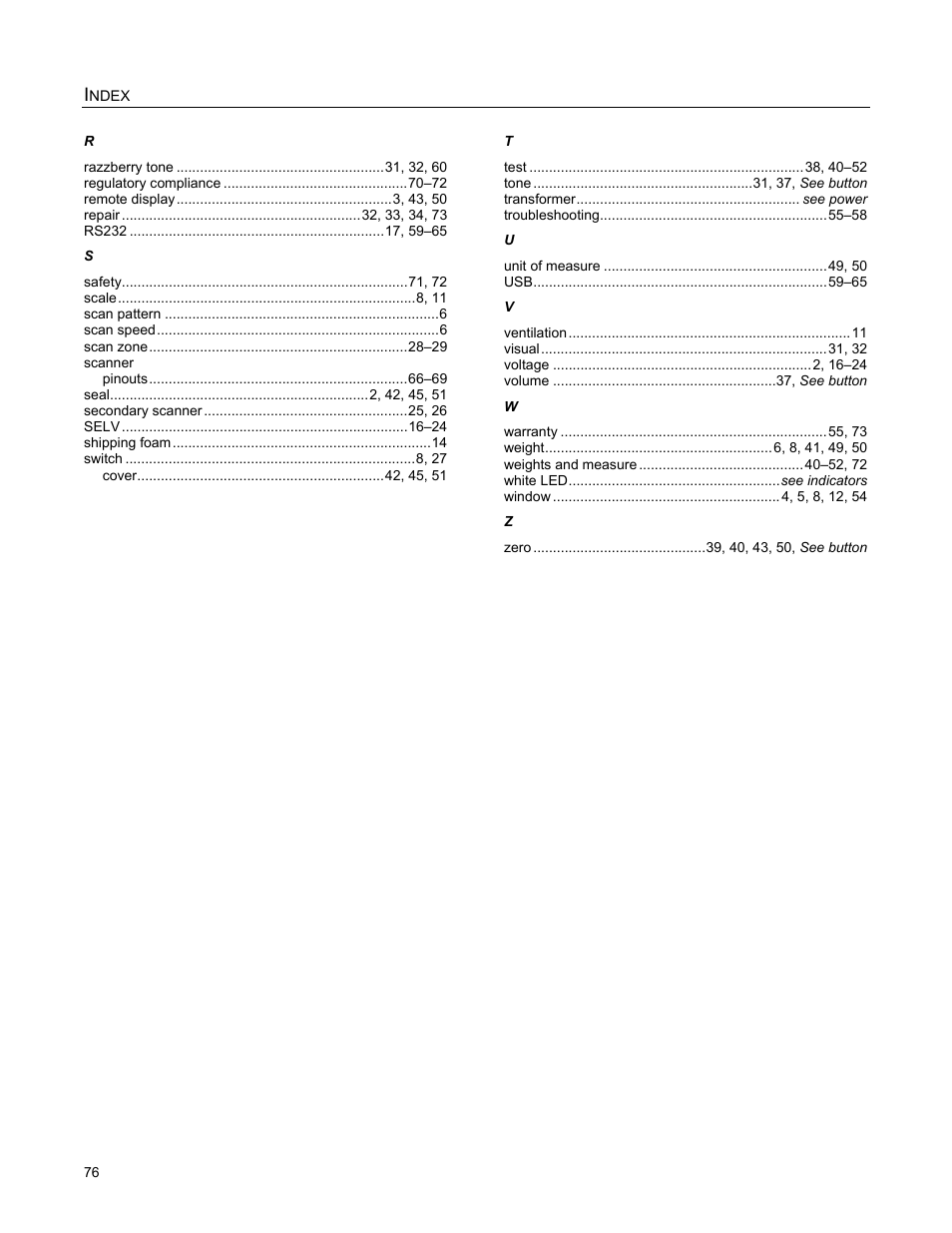 Metrologic Instruments StratosS MS2220 User Manual | Page 82 / 86