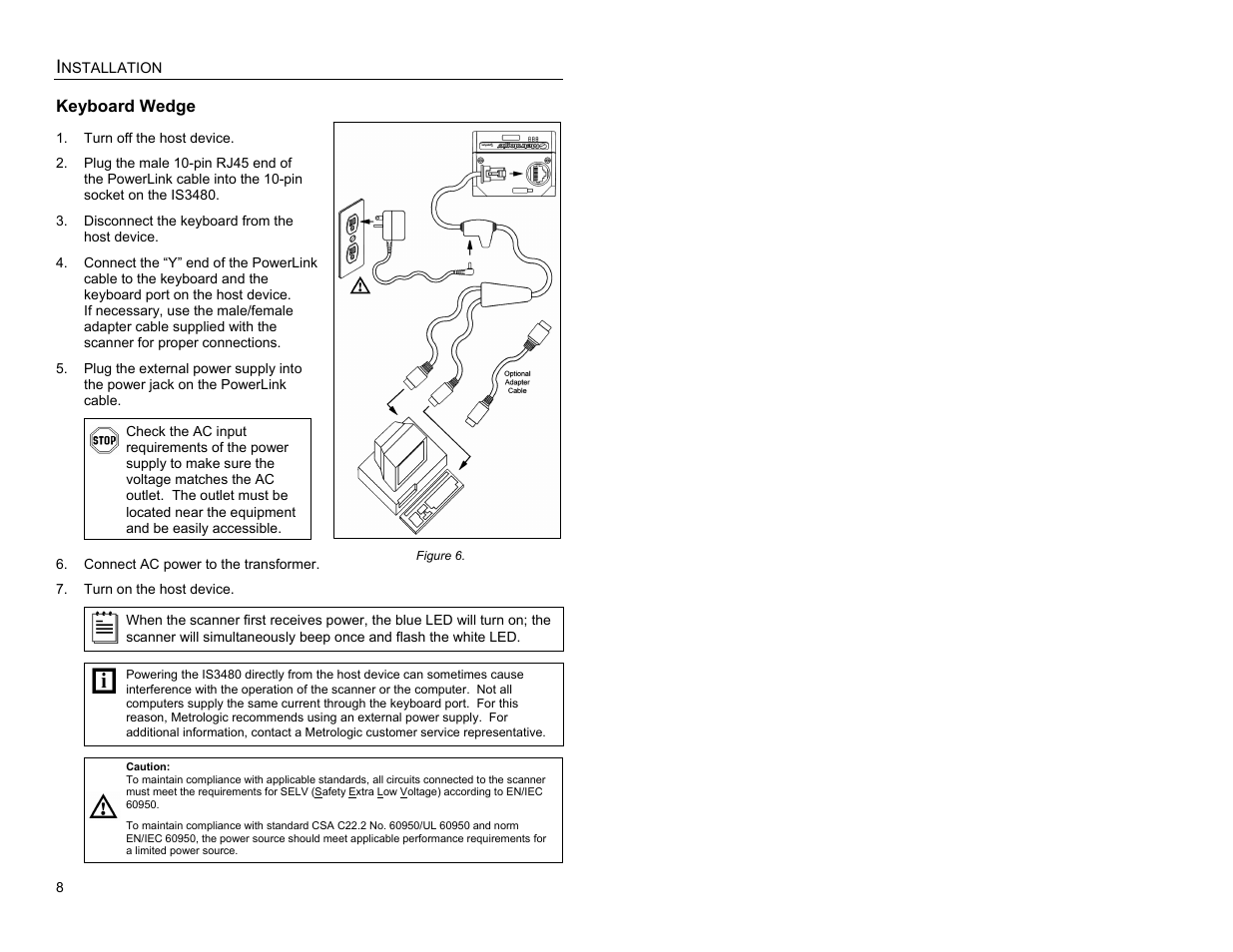 Keyboard wedge | Metrologic Instruments QUANTUME IS3480 User Manual | Page 12 / 56