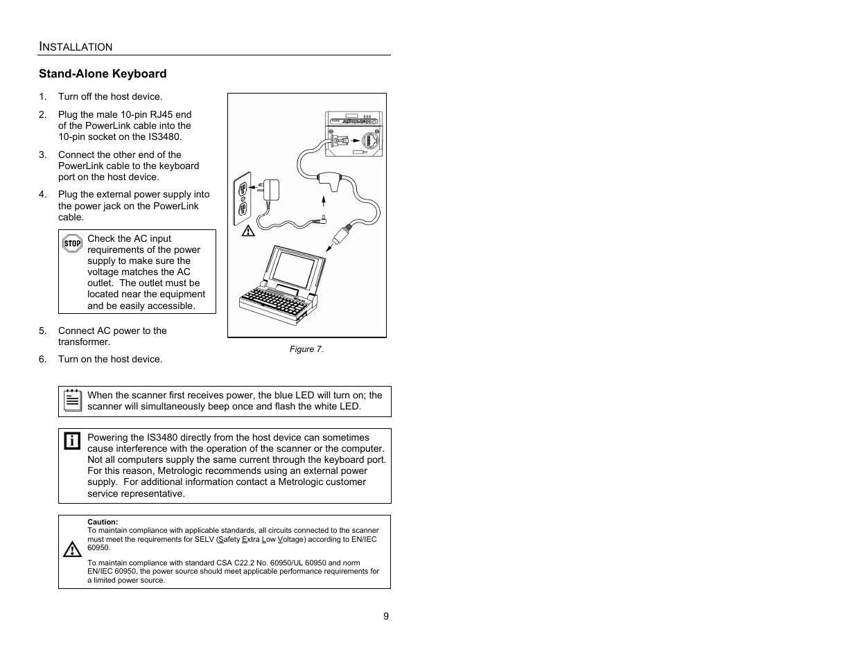 Stand-alone keyboard | Metrologic Instruments QUANTUME IS3480 User Manual | Page 13 / 56