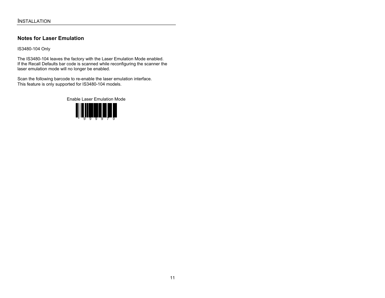 Notes for laser emulation | Metrologic Instruments QUANTUME IS3480 User Manual | Page 15 / 56