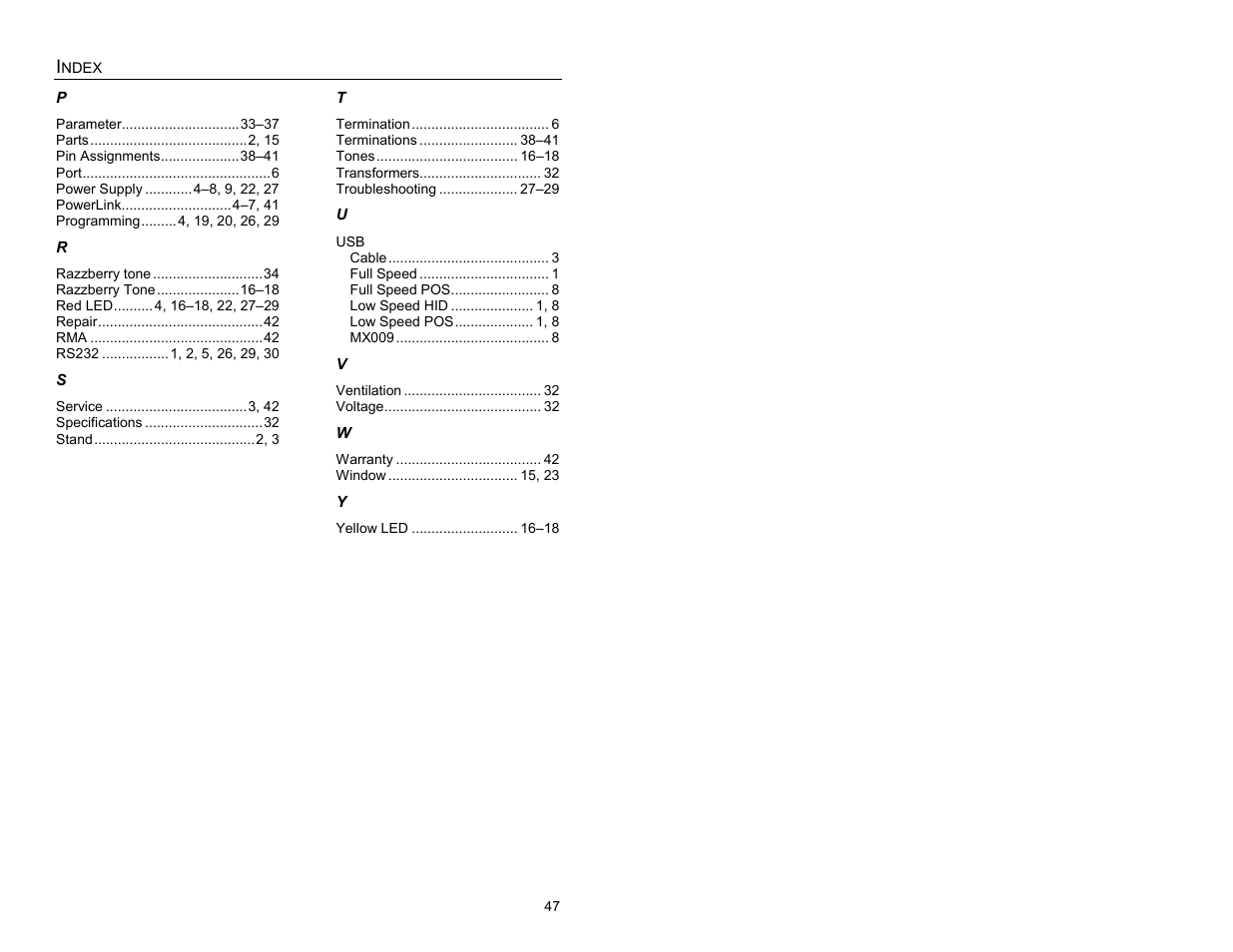 Metrologic Instruments MS9500 Voyager User Manual | Page 53 / 56