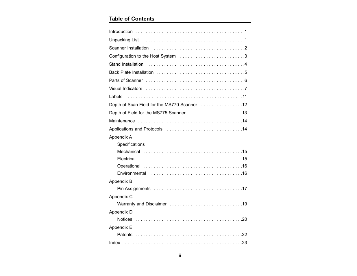 Metrologic Instruments TECH 7 User Manual | Page 3 / 32
