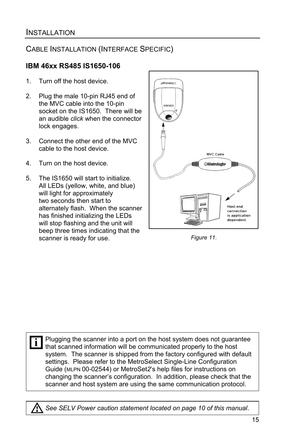 Ibm 46xx (is1650-106), Ibm 46xx rs485 is1650-106 | Metrologic Instruments FOCUSE IS1650 User Manual | Page 19 / 52