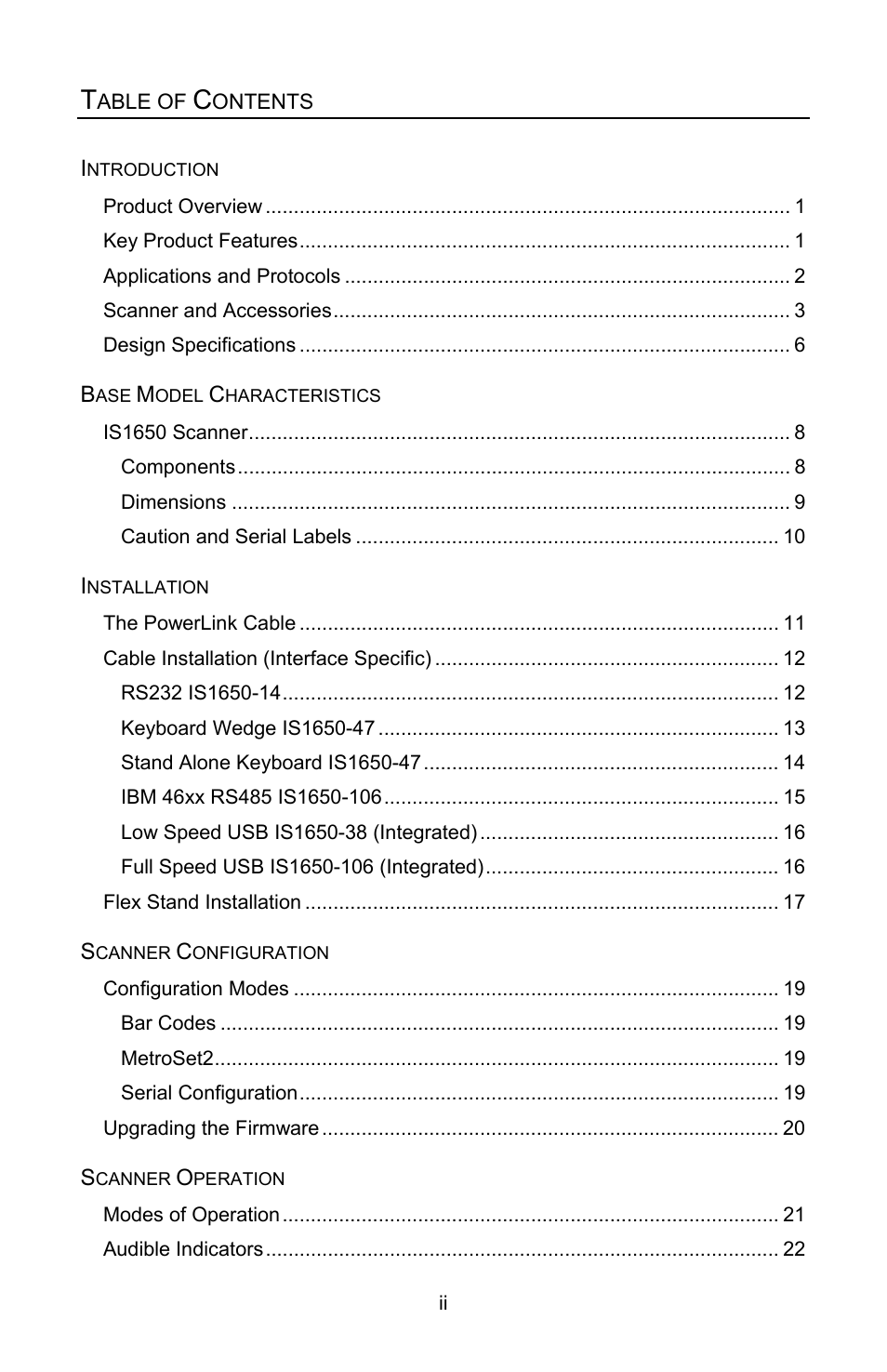Metrologic Instruments FOCUSE IS1650 User Manual | Page 3 / 52
