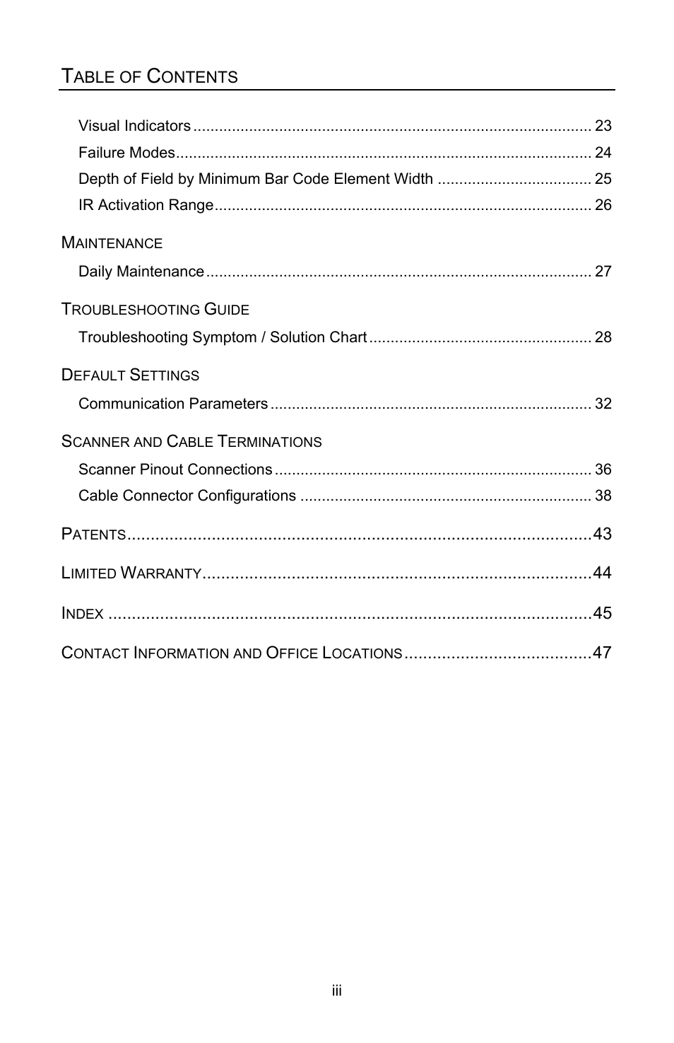 Metrologic Instruments FOCUSE IS1650 User Manual | Page 4 / 52