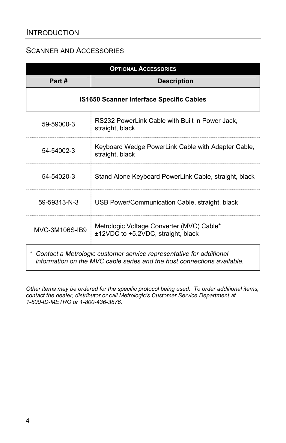 Metrologic Instruments FOCUSE IS1650 User Manual | Page 8 / 52