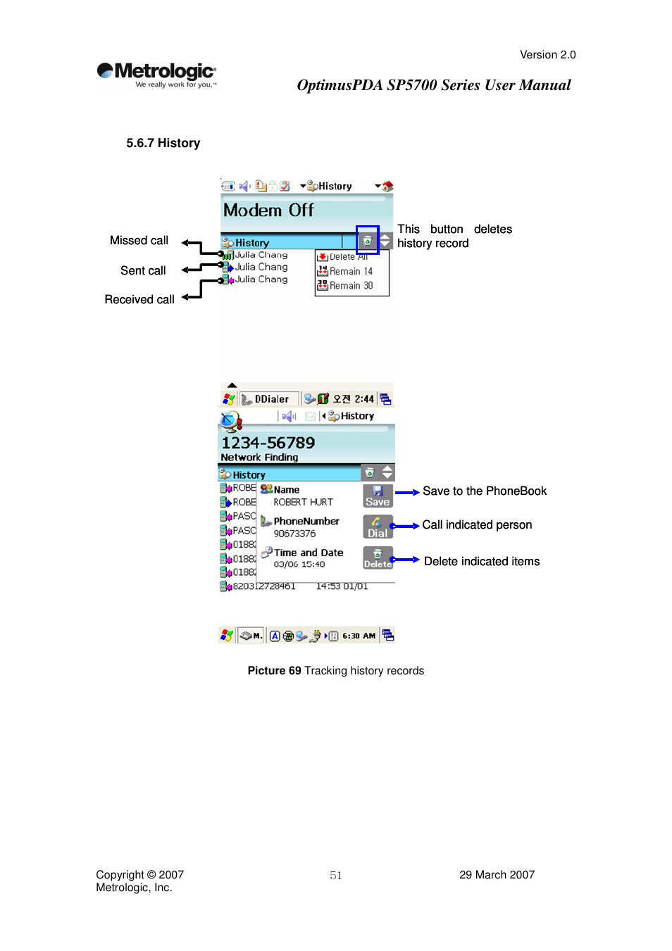 Optimuspda sp5700 series user manual | Metrologic Instruments SP5700 Series User Manual | Page 51 / 67