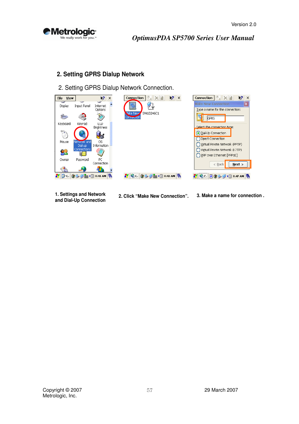 Optimuspda sp5700 series user manual | Metrologic Instruments SP5700 Series User Manual | Page 57 / 67