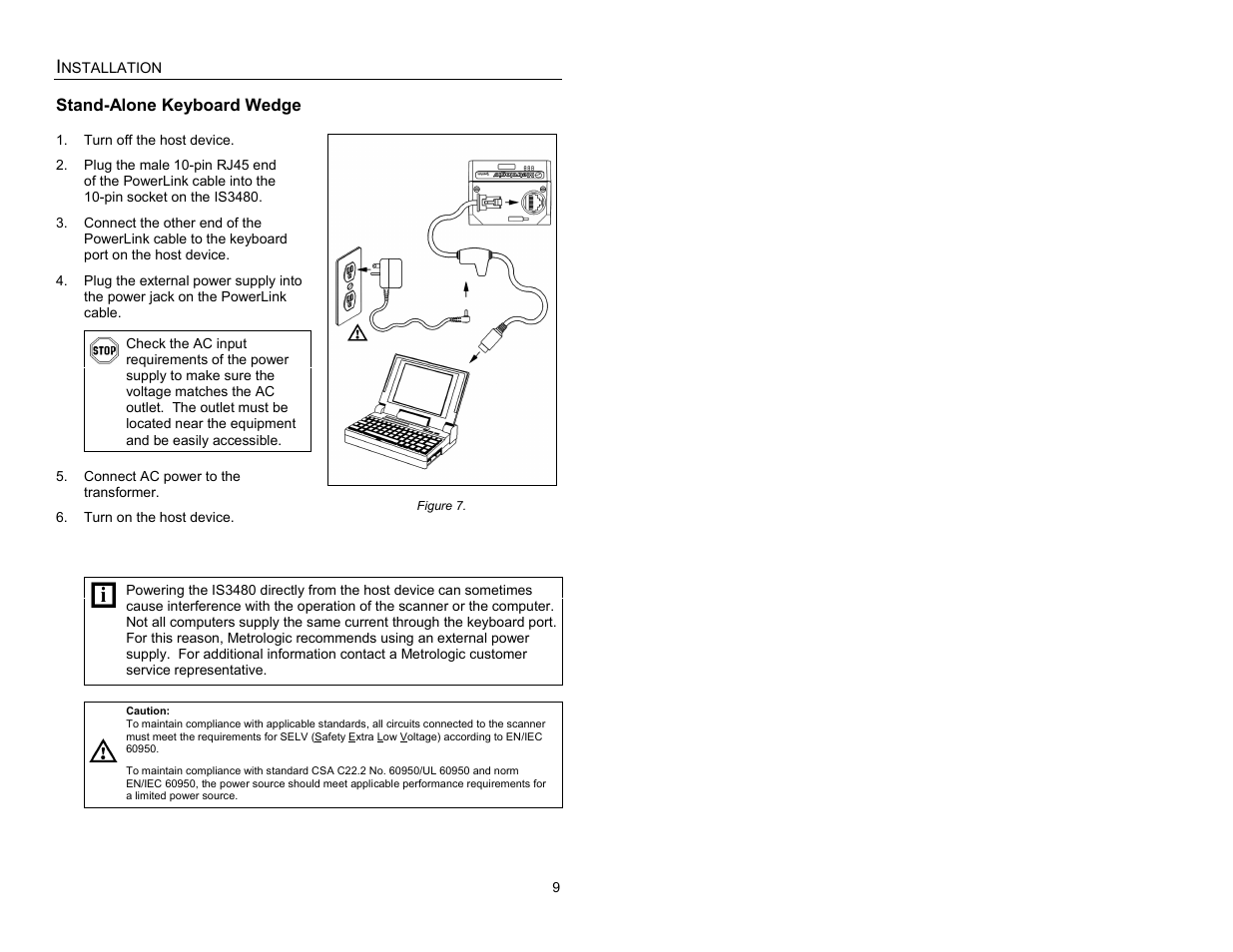 Stand-alone keyboard wedge | Metrologic Instruments IS3480-00 User Manual | Page 13 / 56