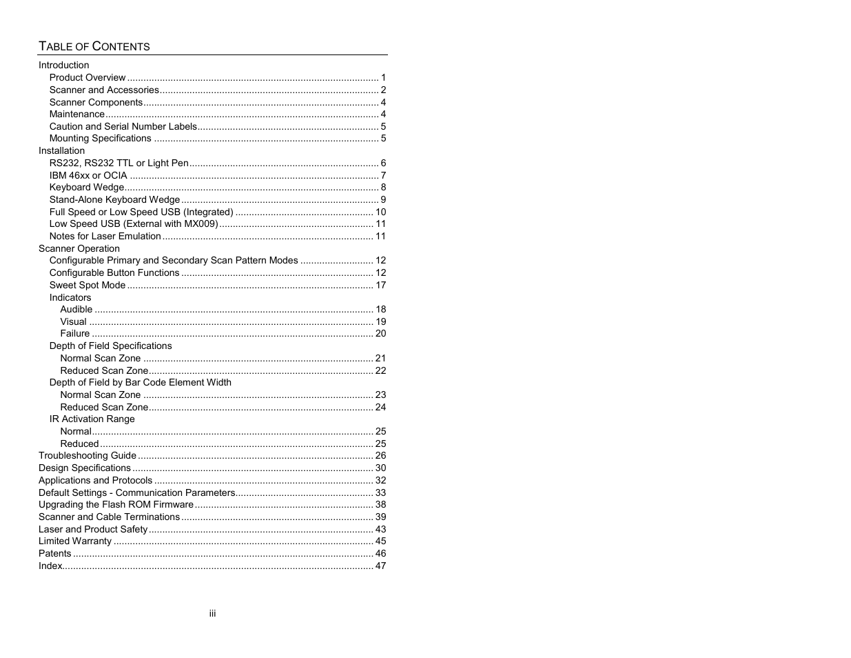 Metrologic Instruments IS3480-00 User Manual | Page 4 / 56