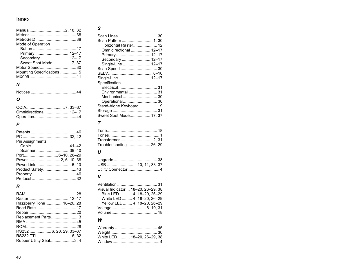 Metrologic Instruments IS3480-00 User Manual | Page 52 / 56