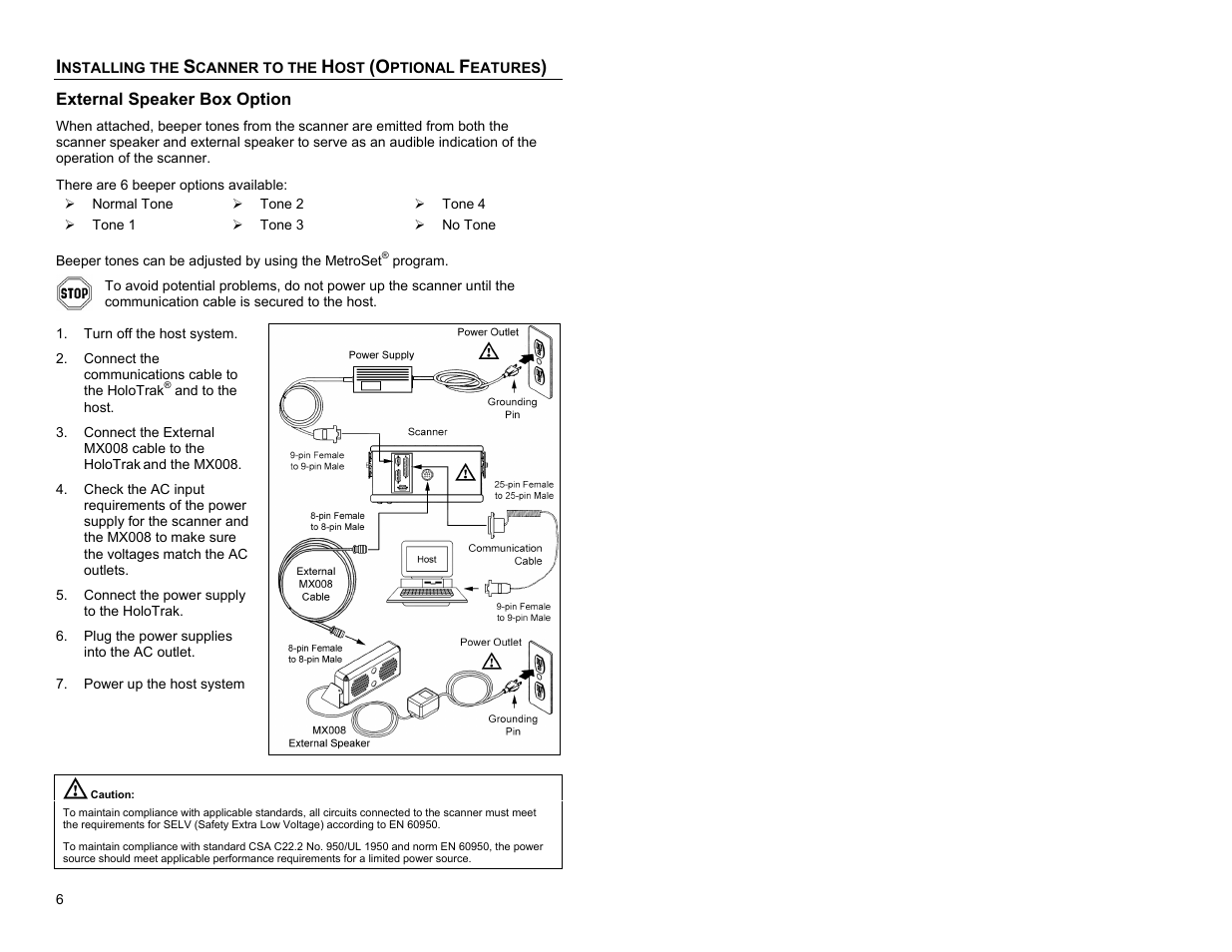 External speaker box option | Metrologic Instruments IS8000 Series User Manual | Page 10 / 40