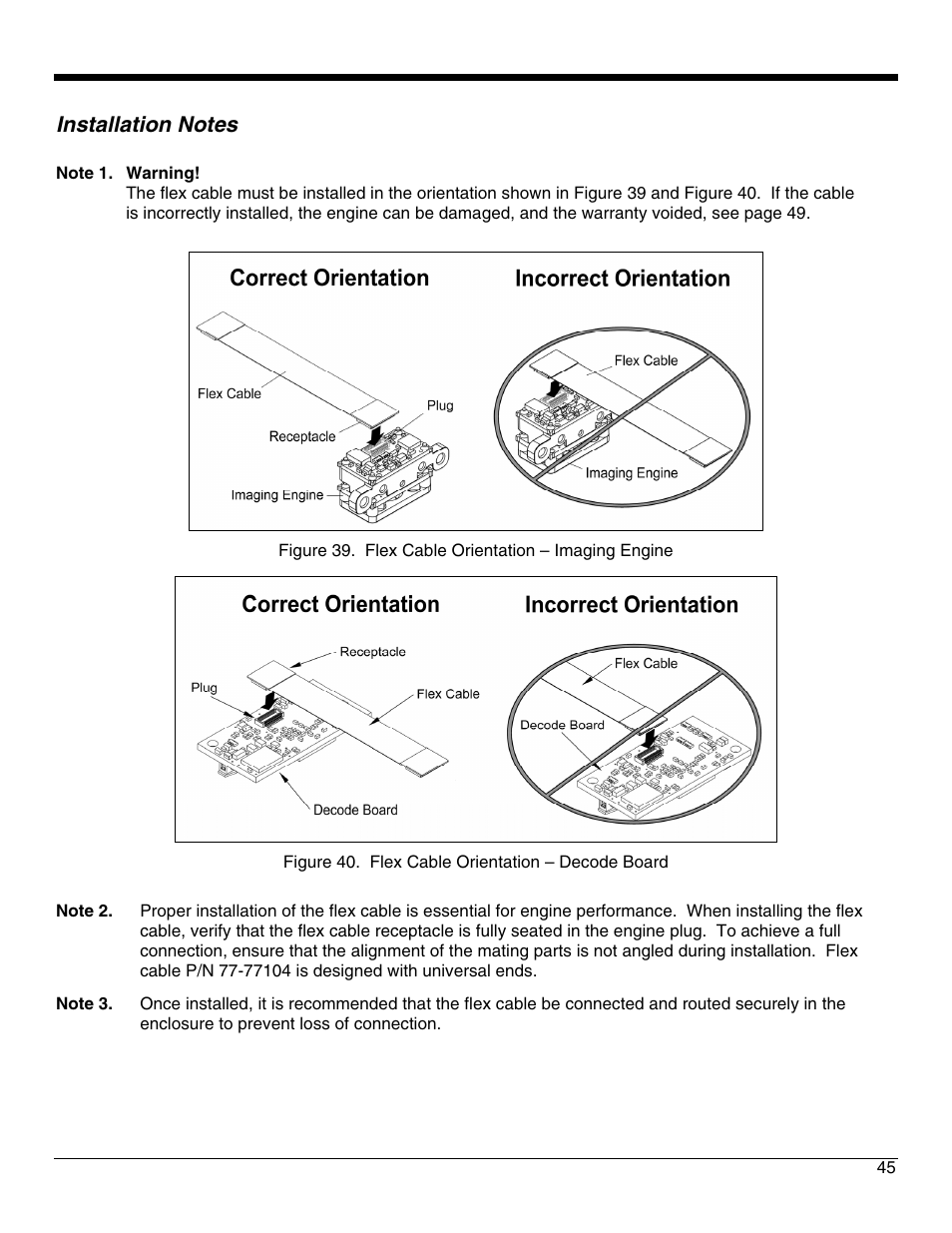 Installation notes | Metrologic Instruments IS4921 User Manual | Page 51 / 61