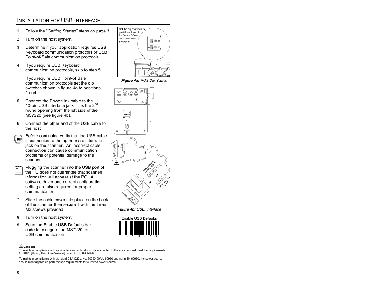 Usb interface, Usb i | Metrologic Instruments Laser Scanner User Manual | Page 12 / 56
