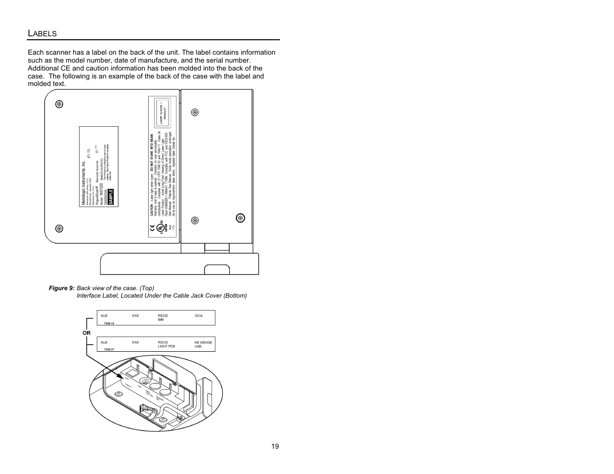 Labels | Metrologic Instruments Laser Scanner User Manual | Page 23 / 56