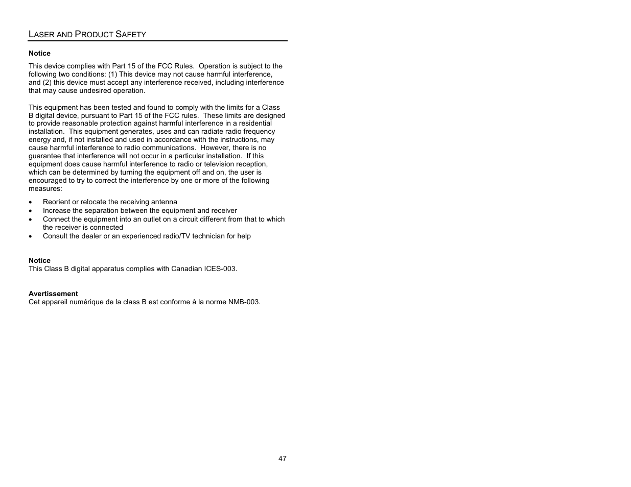 Laser and product safety | Metrologic Instruments Laser Scanner User Manual | Page 51 / 56