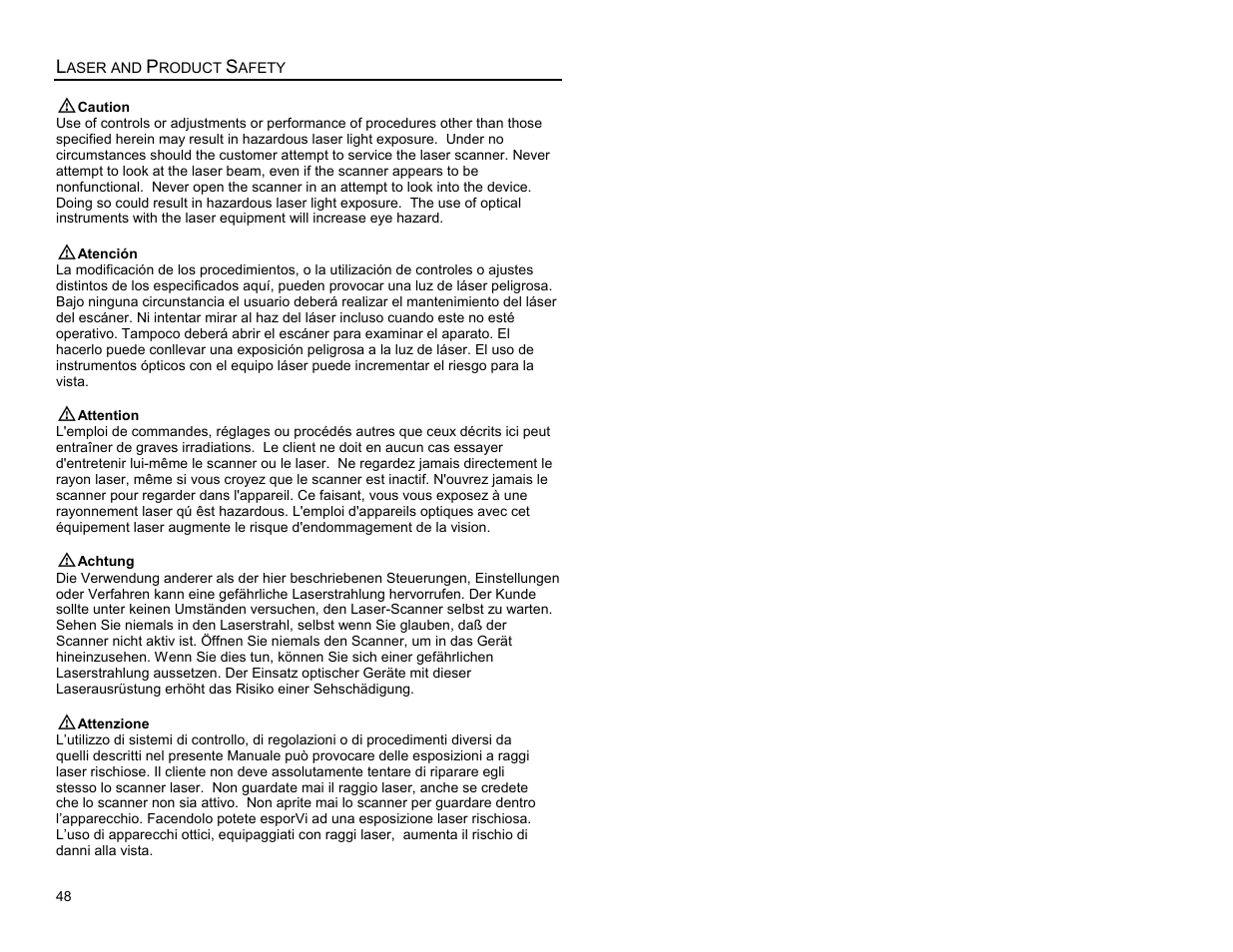 Metrologic Instruments Laser Scanner User Manual | Page 52 / 56