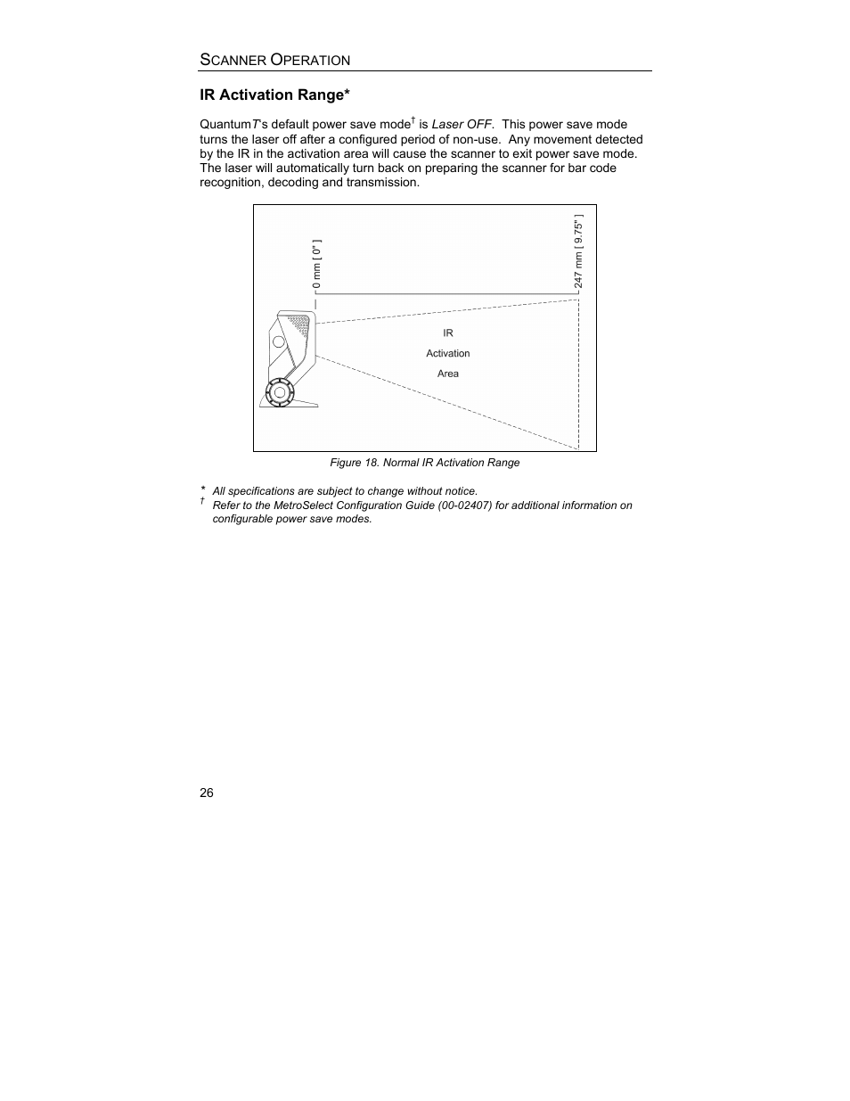 Ir activation range | Metrologic Instruments MS3580 User Manual | Page 30 / 56