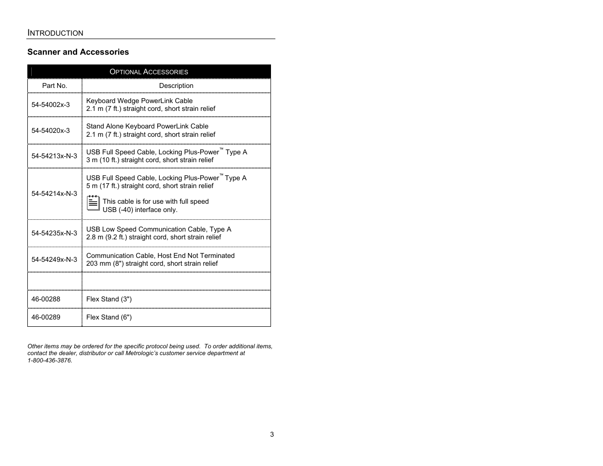 Metrologic Instruments MS3580 User Manual | Page 7 / 56