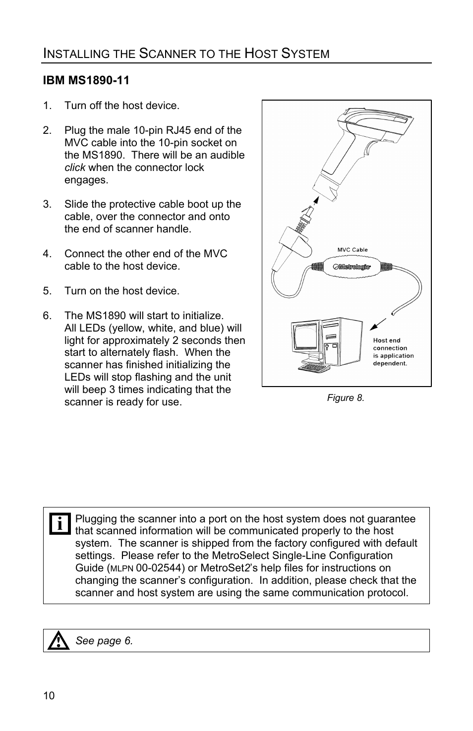 Ibm ms1890-11, Stand alone keyboard ms1890-47 | Metrologic Instruments MS1890 User Manual | Page 14 / 48