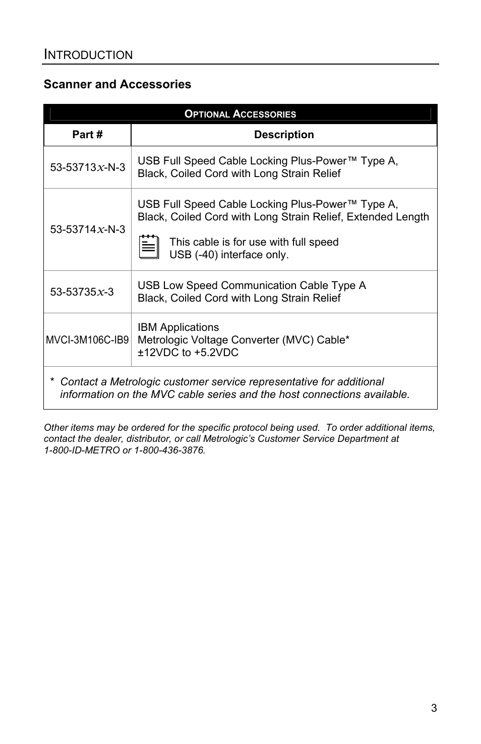 Metrologic Instruments MS1890 User Manual | Page 7 / 48