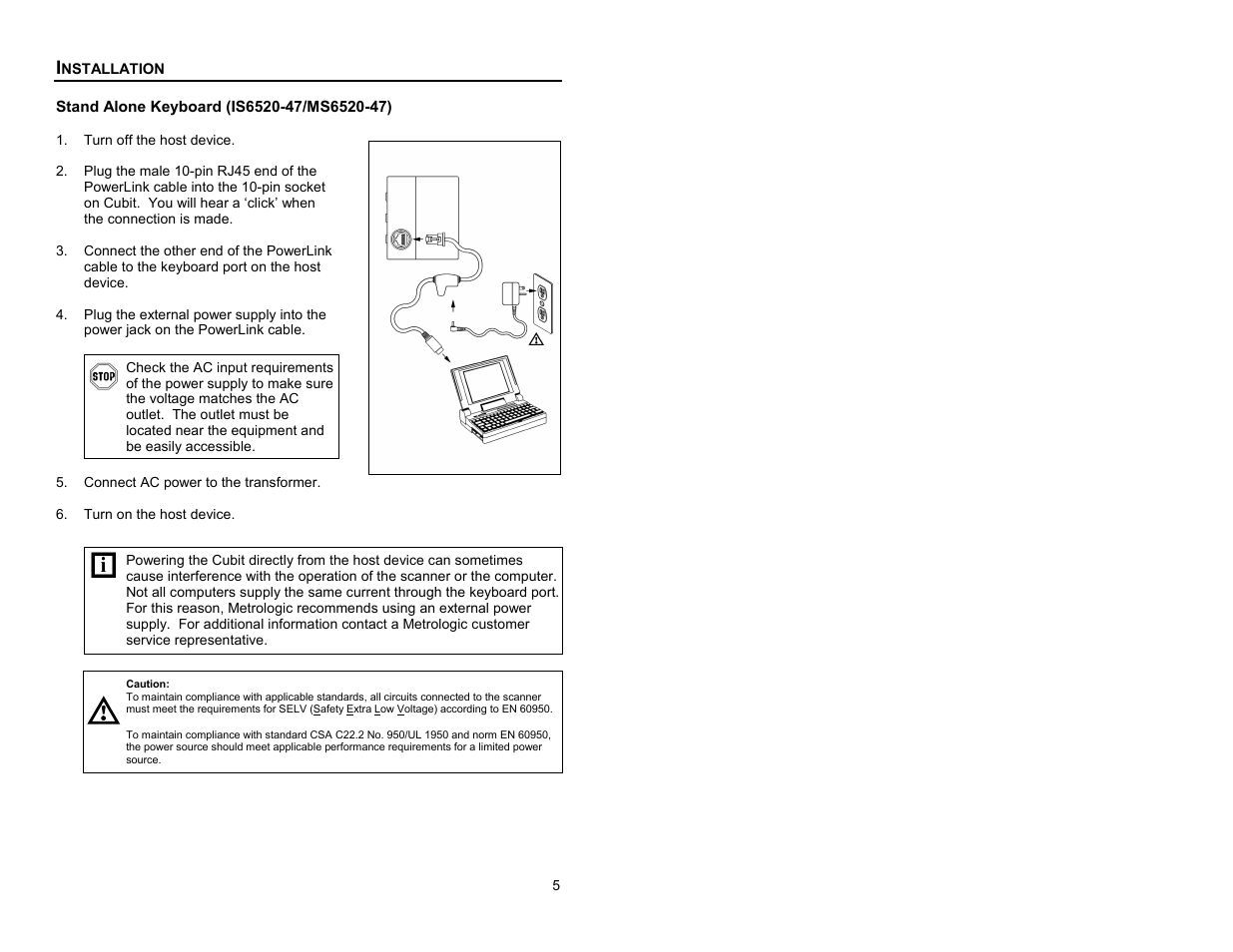 Is6520-47/ms6520-47 to the pc | Metrologic Instruments Cubit MS6520 Series User Manual | Page 11 / 44