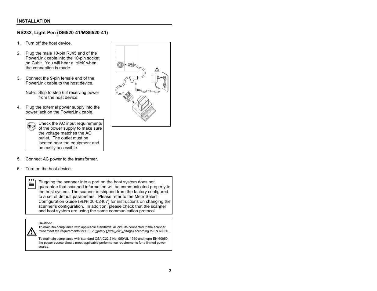 Quick start | Metrologic Instruments Cubit MS6520 Series User Manual | Page 9 / 44