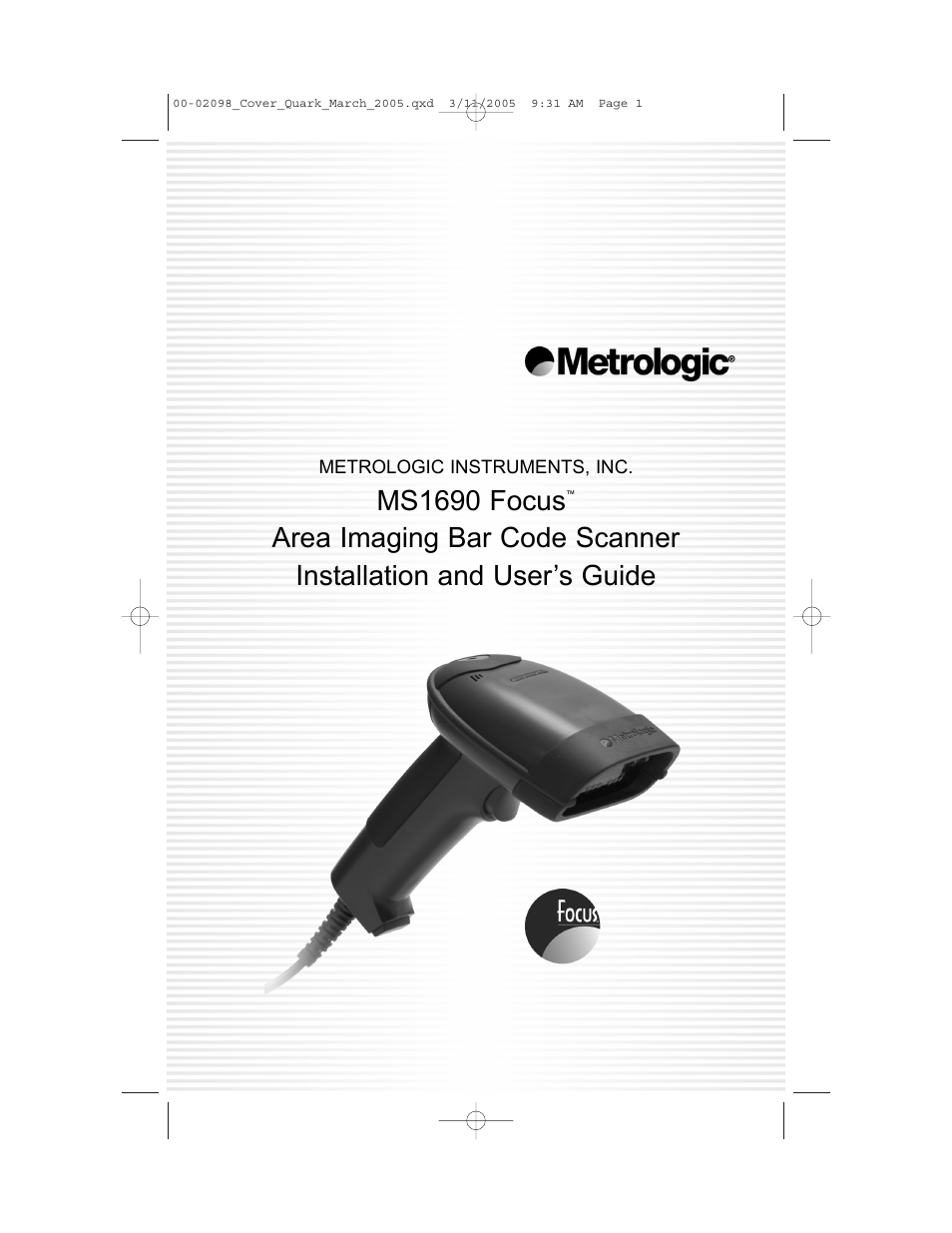 Metrologic Instruments MS1690 User Manual | 52 pages