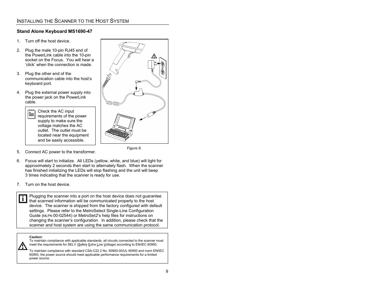 Stand alone keyboard ms1690-47 | Metrologic Instruments MS1690 User Manual | Page 13 / 52