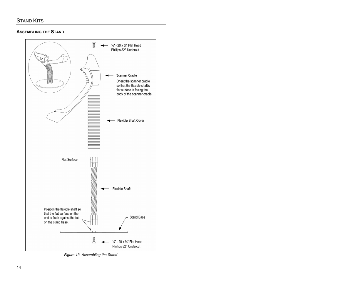 Assembling the stand | Metrologic Instruments MS1690 User Manual | Page 18 / 52
