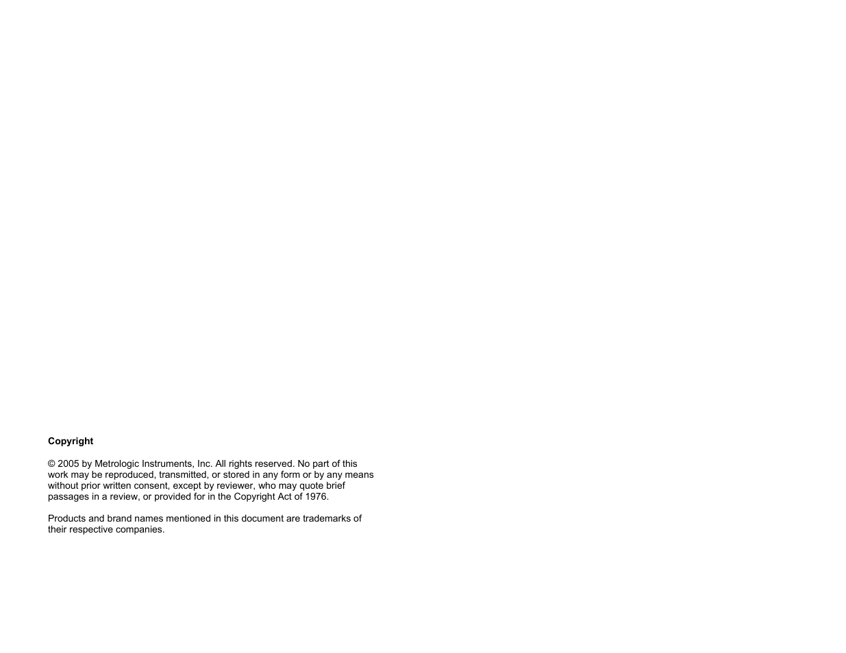 Metrologic Instruments MS1690 User Manual | Page 2 / 52