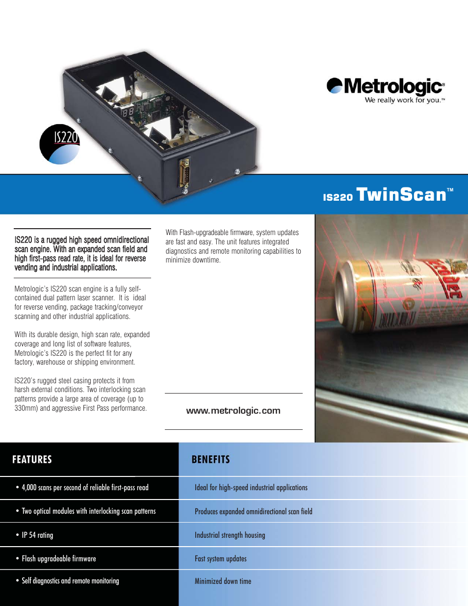Metrologic Instruments TwinScan IS220 User Manual | 2 pages