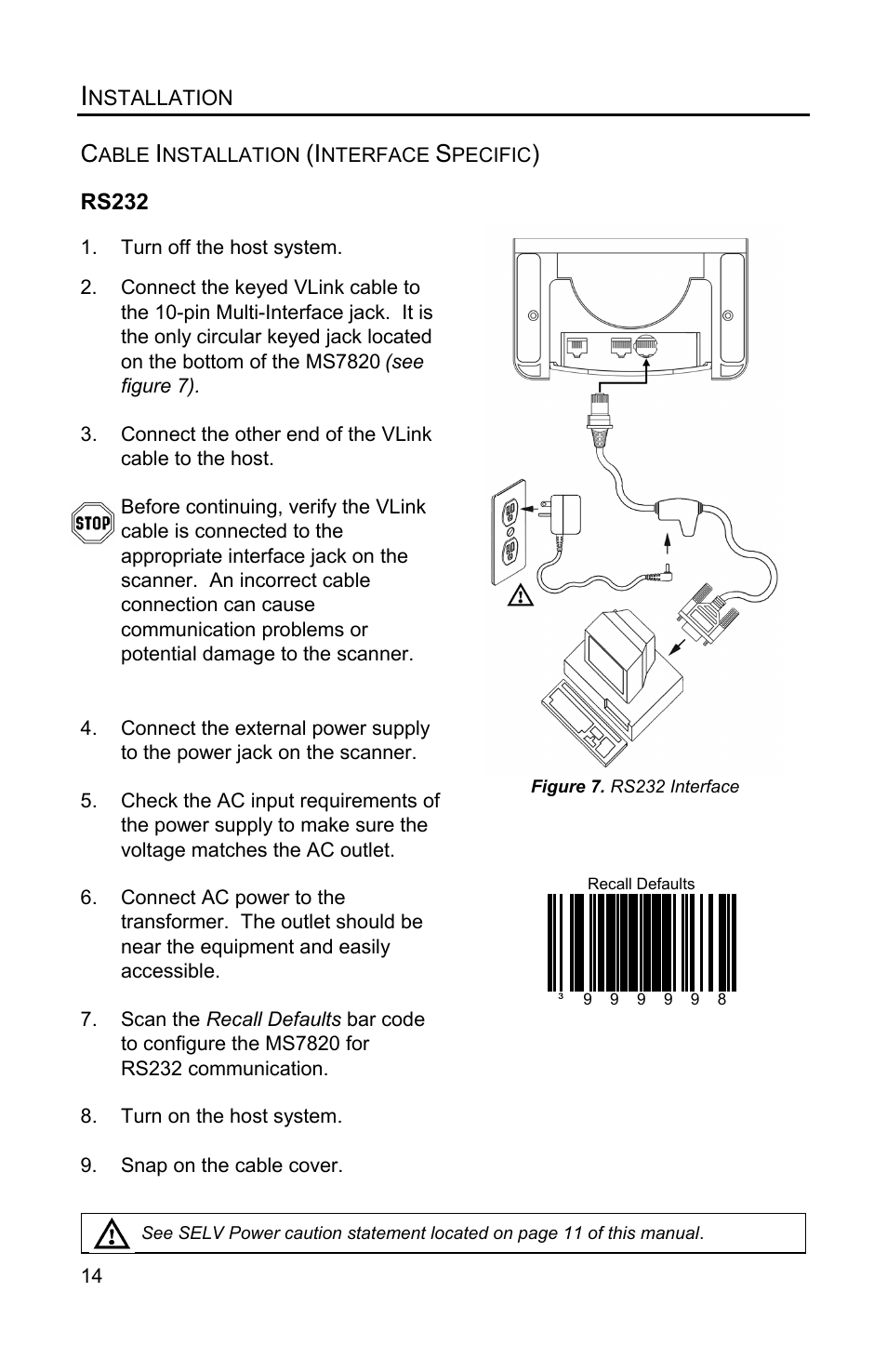 Rs232 | Metrologic Instruments Solaris MS7820 User Manual | Page 18 / 64