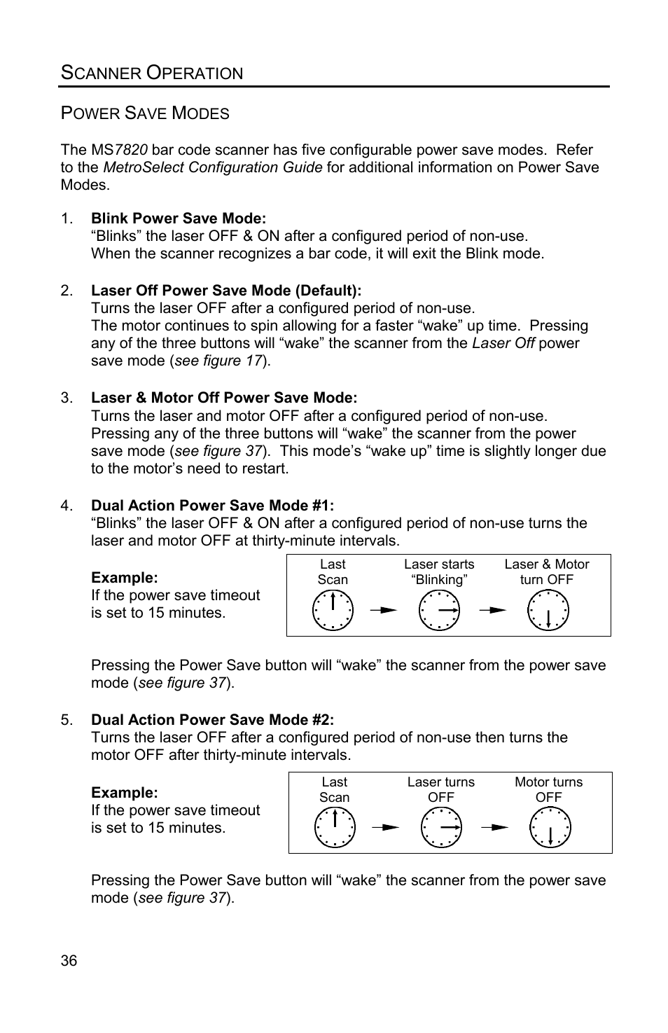 Power save modes | Metrologic Instruments Solaris MS7820 User Manual | Page 40 / 64