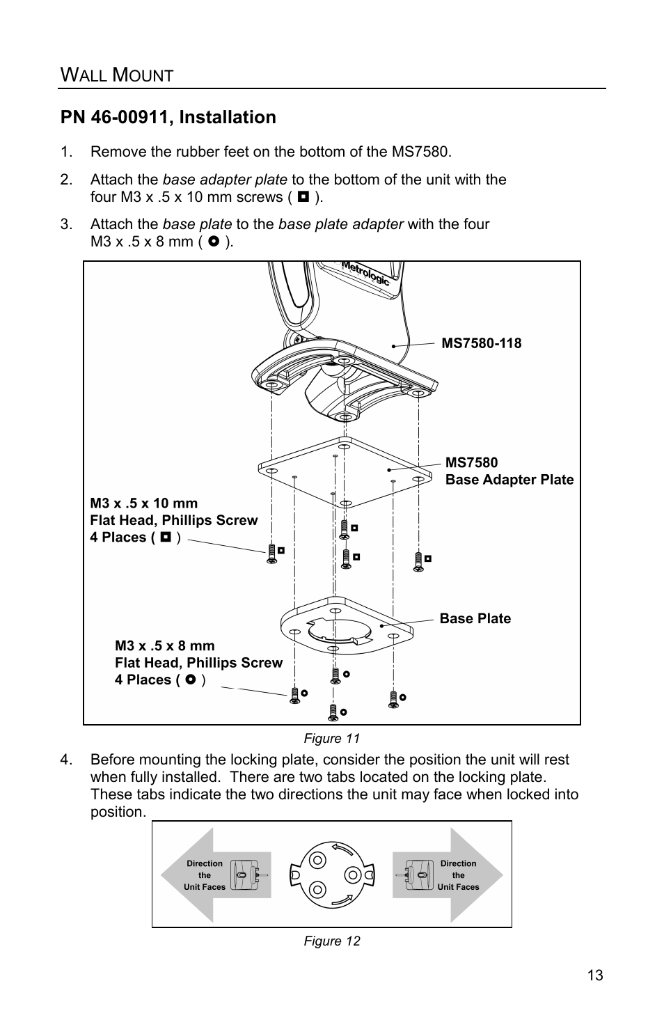 Installation, pn 46-00911, Pn 46-00911, installation | Metrologic Instruments Genesis MS7580 User Manual | Page 17 / 48