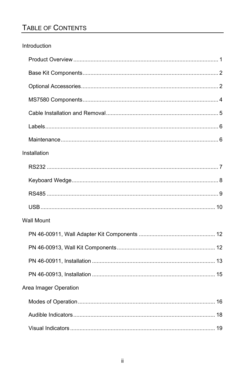 Metrologic Instruments Genesis MS7580 User Manual | Page 3 / 48