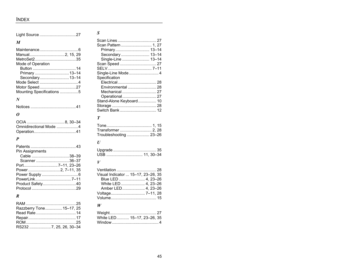 Metrologic Instruments MS3780 User Manual | Page 49 / 52