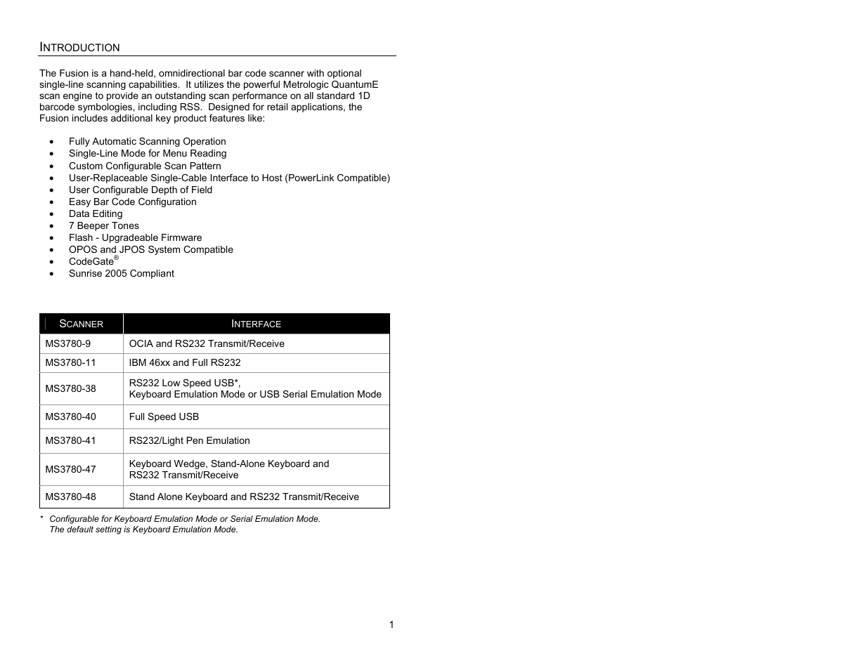 Introduction, Product overview | Metrologic Instruments MS3780 User Manual | Page 5 / 52