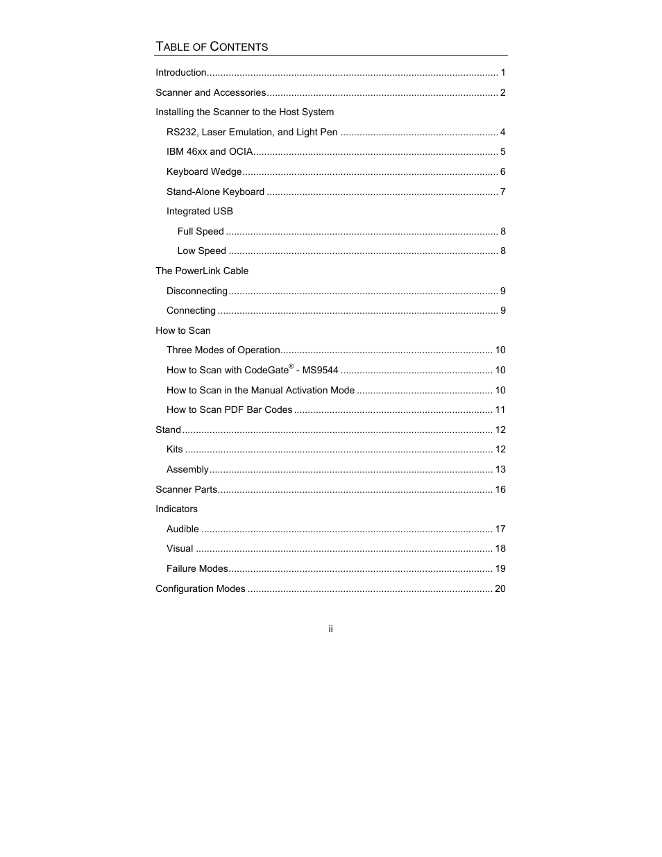 Metrologic Instruments MS9544 User Manual | Page 3 / 56