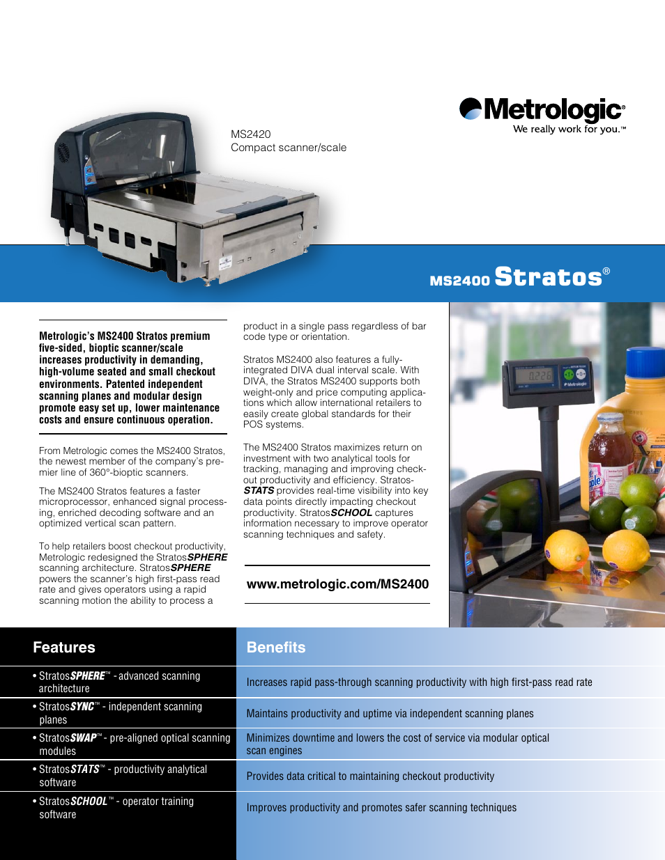 Metrologic Instruments Stratos MS2400 User Manual | 2 pages