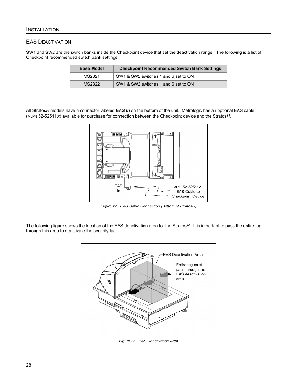 Eas deactivation | Metrologic Instruments StratosH MS2321 User Manual | Page 32 / 68