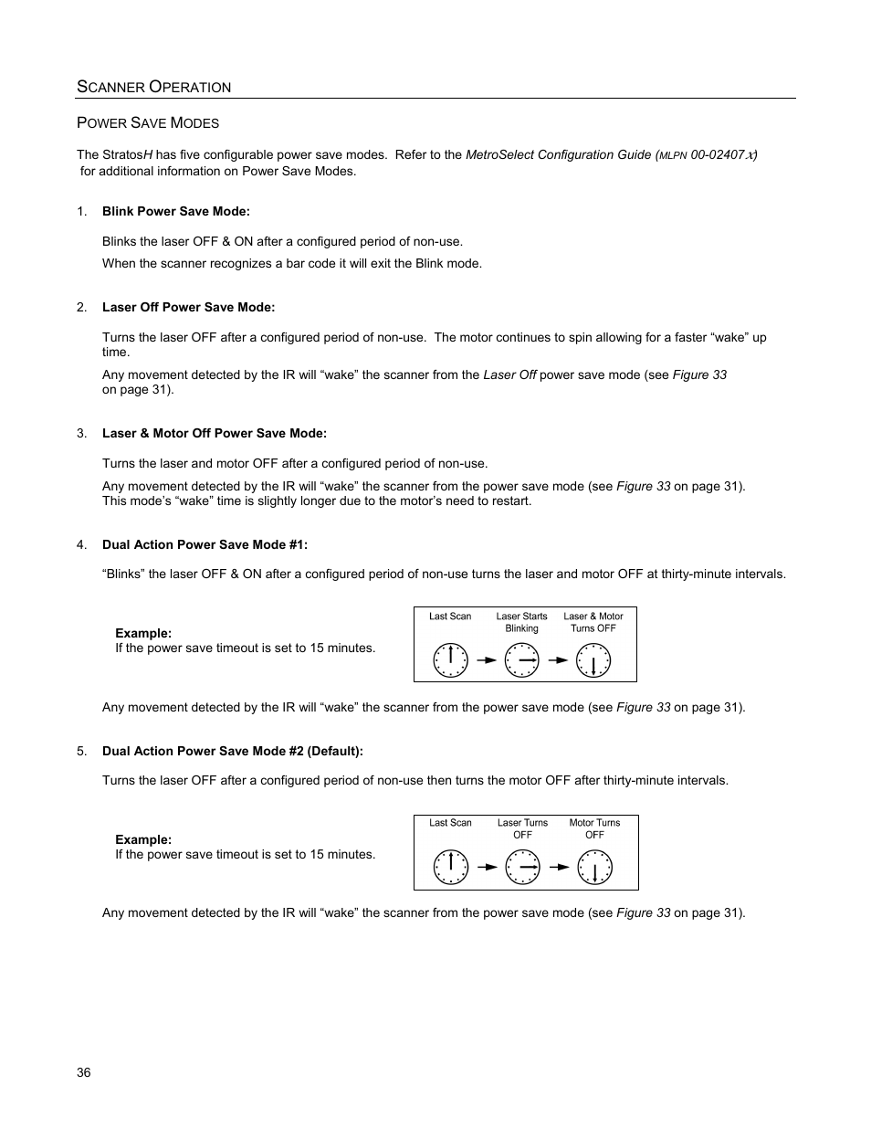 Power save modes | Metrologic Instruments StratosH MS2321 User Manual | Page 40 / 68
