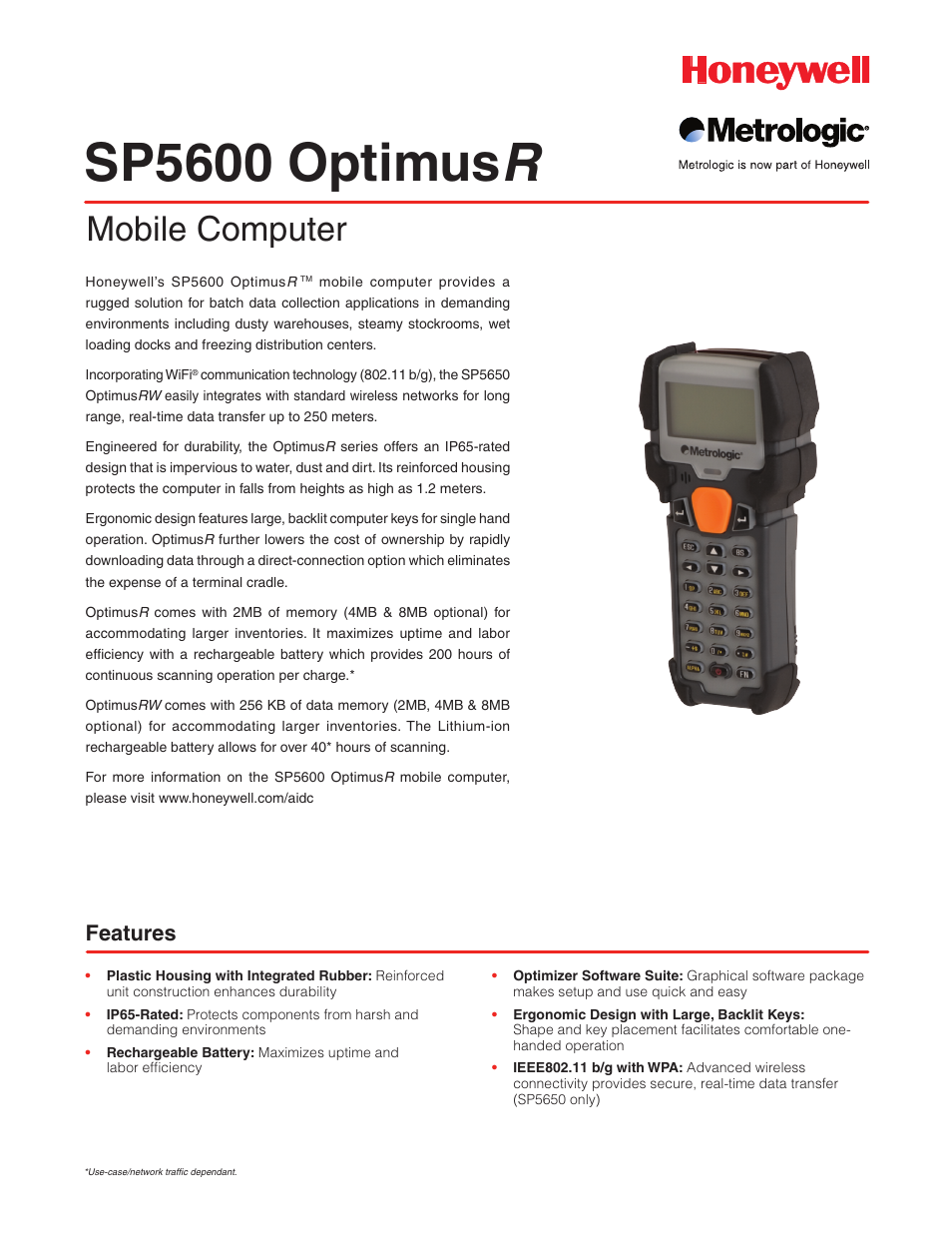 Metrologic Instruments SP5600 User Manual | 2 pages