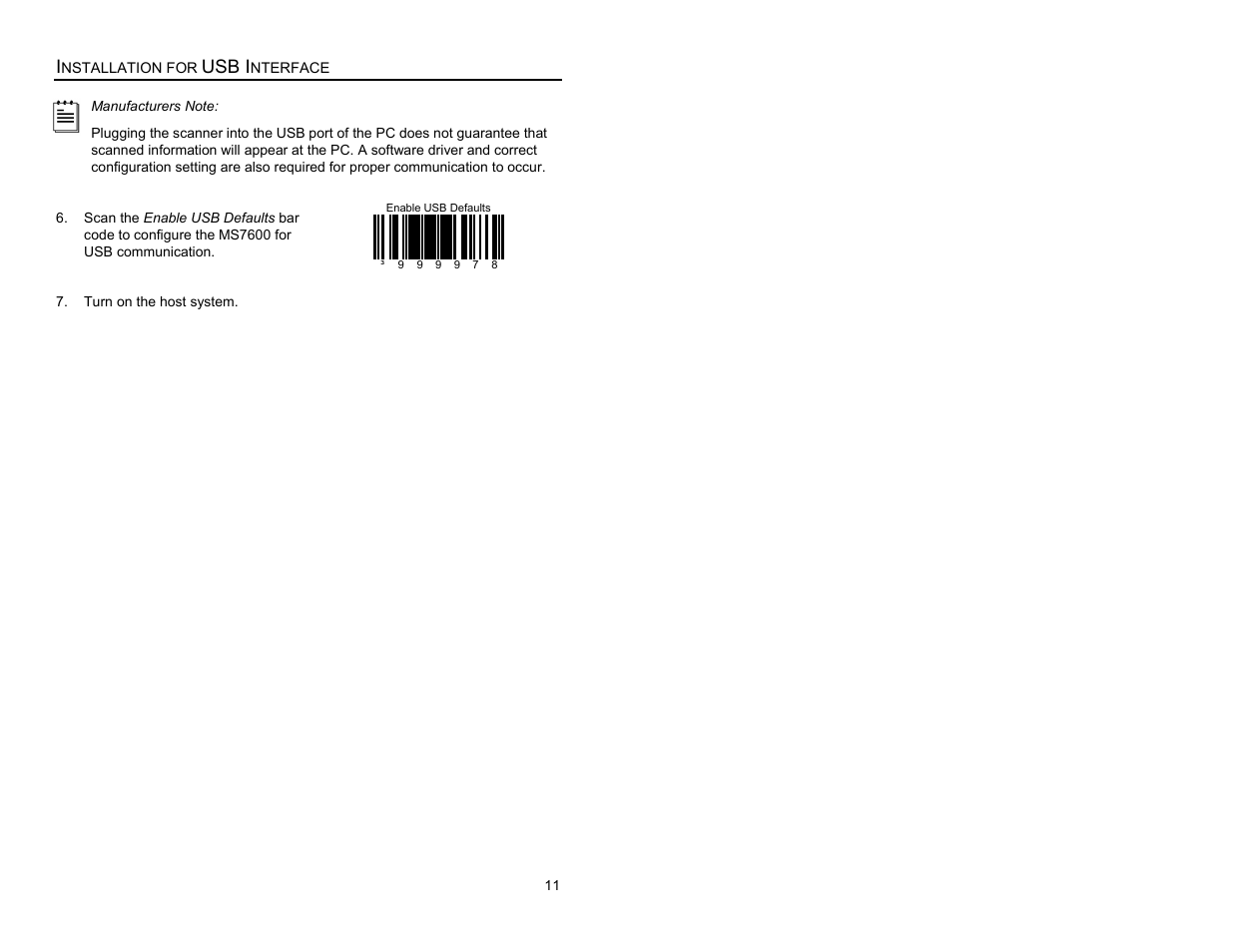 Usb i | Metrologic Instruments MS7620 User Manual | Page 14 / 59