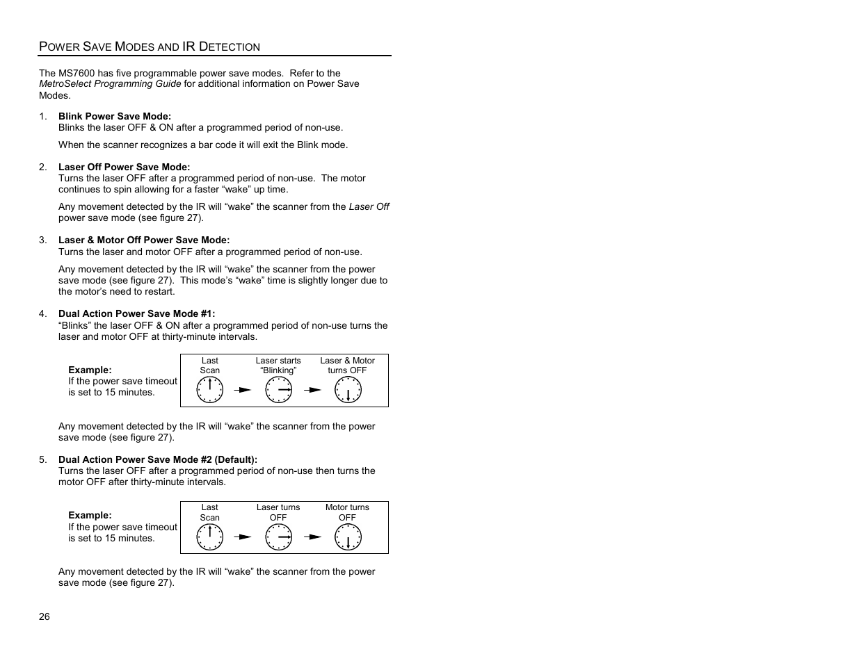 Power save modes and ir detection, Ir d | Metrologic Instruments MS7620 User Manual | Page 29 / 59